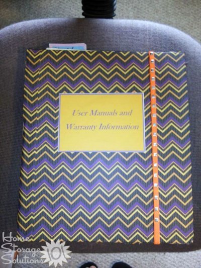 How to use a warranties and user manual binder to help you organize these documents for reference in your home {featured on Home Storage Solutions 101}