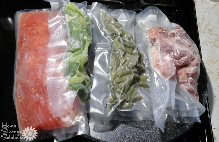 Food frozen in FoodSaver vacuum sealer bags