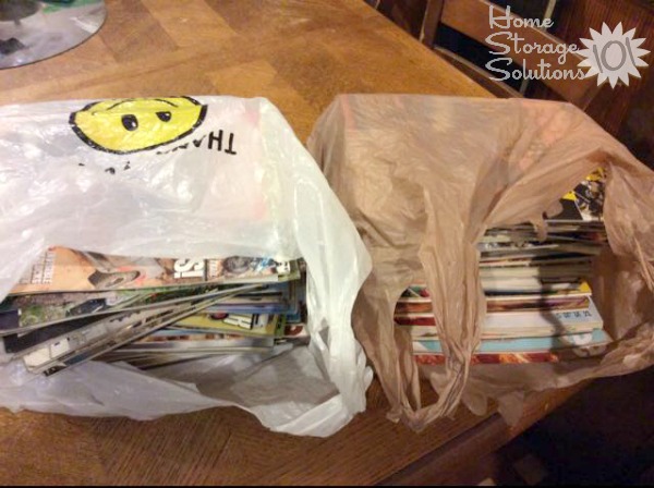 Sandra donated her old magazines to a teacher who could use them in her classroom {featured on Home Storage Solutions 101} Sandra donated her old magazines to a teacher who could use them in her classroom {featured on Home Storage Solutions 101}