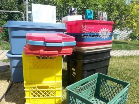 Empty storage bins and containers are evidence of your progress when it comes to decluttering your home {featured on Home Storage Solutions 101}