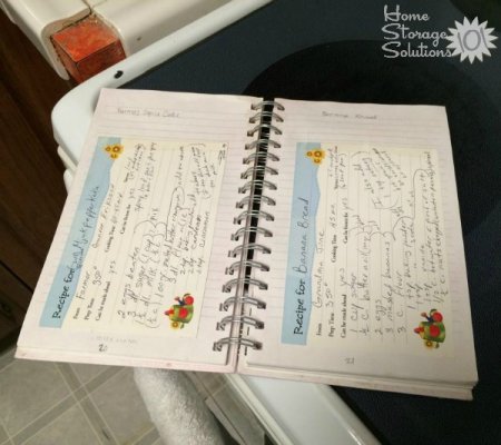 If you decide you don't want to keep your recipe card system anymore here's a way to convert it to a recipe binder without a lot of additional work {featured on Home Storage Solutions 101}