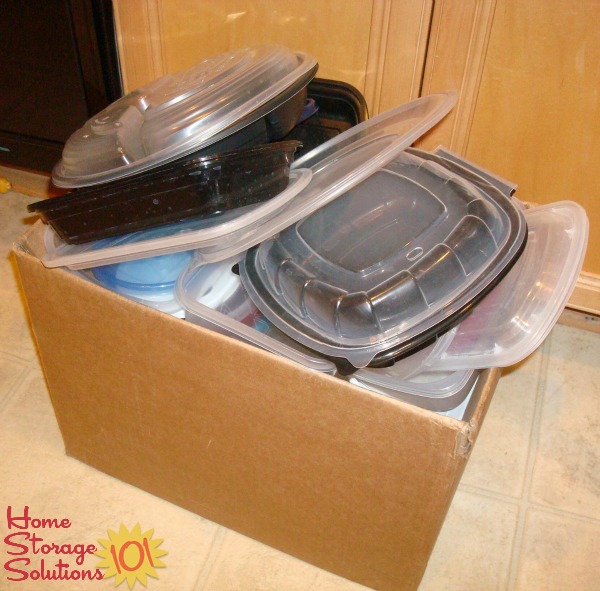 Get rid of excess take out supplies as part of the #Declutter365 missions on Home Storage Solutions 101