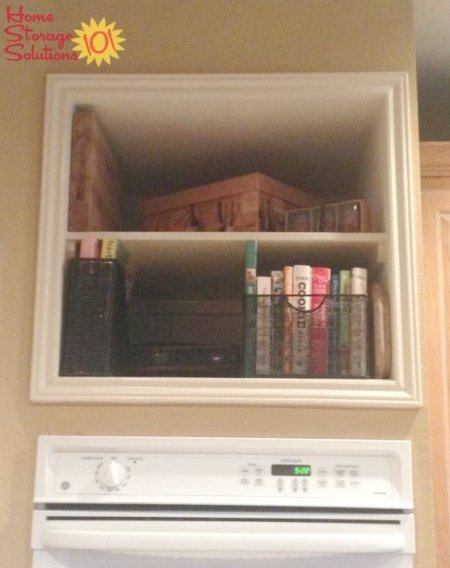 Ideas For Displaying Organizing Cookbooks Your Cookbooks In Baskets On Shelves To Keep Them Standing Up And All