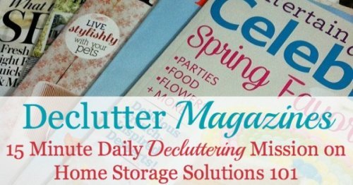 How to declutter magazines from your home {a #Declutter365 mission on Home Storage Solutions 101}
