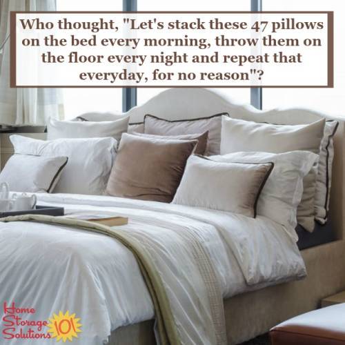 How To Declutter Pillows, How Many Decorative Pillows On A Bed