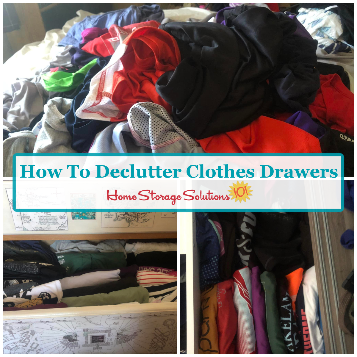 How to declutter clothes drawers {on Home Storage Solutions 101}