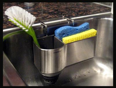 Kitchen Sink Caddy Sponge Holder Hang Basket for Scrubber Dish Brush Kitchen  Accessories Organizer 