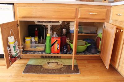 UNDER THE KITCHEN SINK STORAGE IDEAS