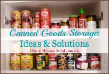 canned goods storage ideas and solutions