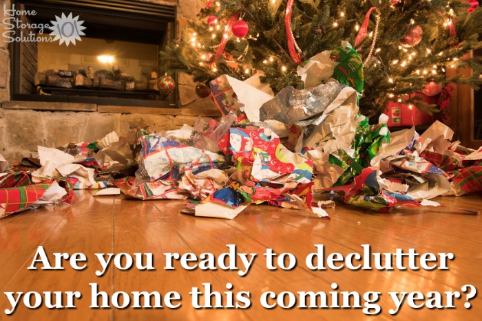 Christmas is often when people decide they want to get rid of excess clutter in their homes, and if you're ready make sure to do the #Declutter365 missions to accomplish your goal! {on Home Storage Solutions 101}