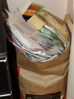 Bag for home office for paper recycling