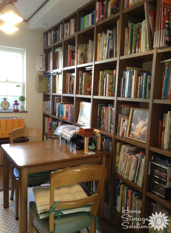 Decluttered and organized home library shown by a reader, Aileen {featured on Home Storage Solutions 101 Decluttered and organized home library shown by a reader, Aileen {featured on Home Storage Solutions 101}