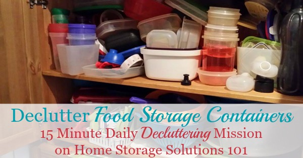 How To Declutter Food Storage Containers