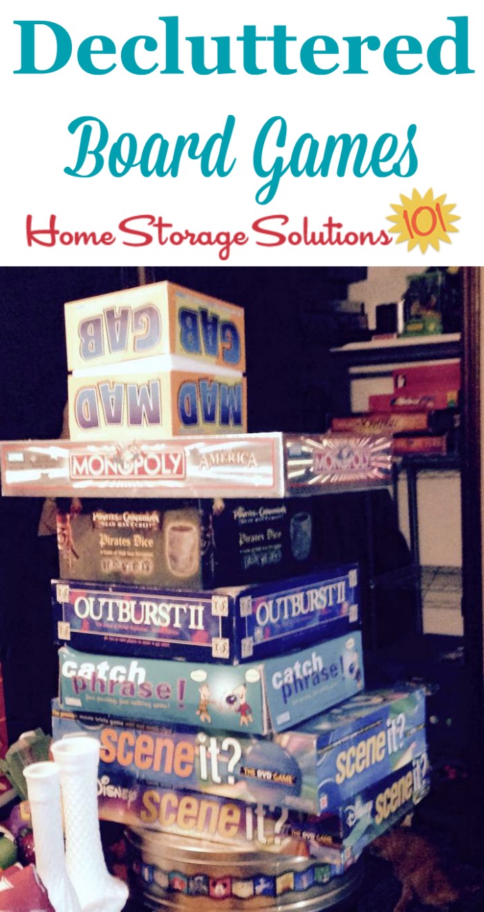 Board games that will be decluttered {part of the #Declutter365 missions on Home Storage Solutions 101}