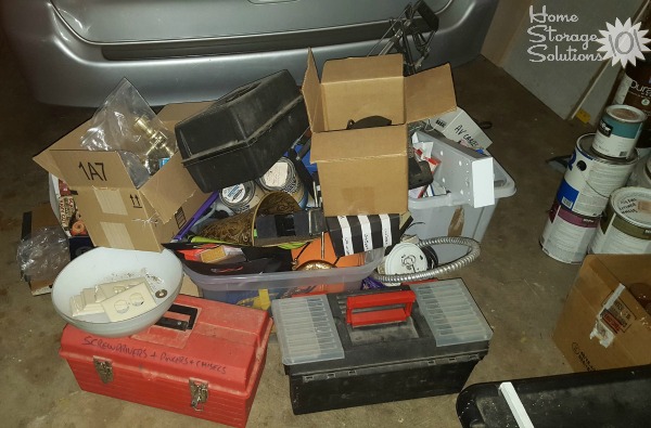 Decluttered garage shop, showing the items Rignach is getting rid of during the declutter garage mission on {Home Storage Solutions 101} Decluttered garage shop, showing the items Rignach is getting rid of during the declutter garage mission on {Home Storage Solutions 101}