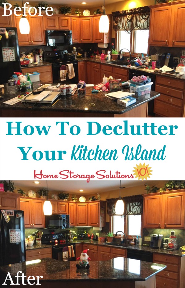 How To Declutter Your Kitchen Island {And Keep It That Way}