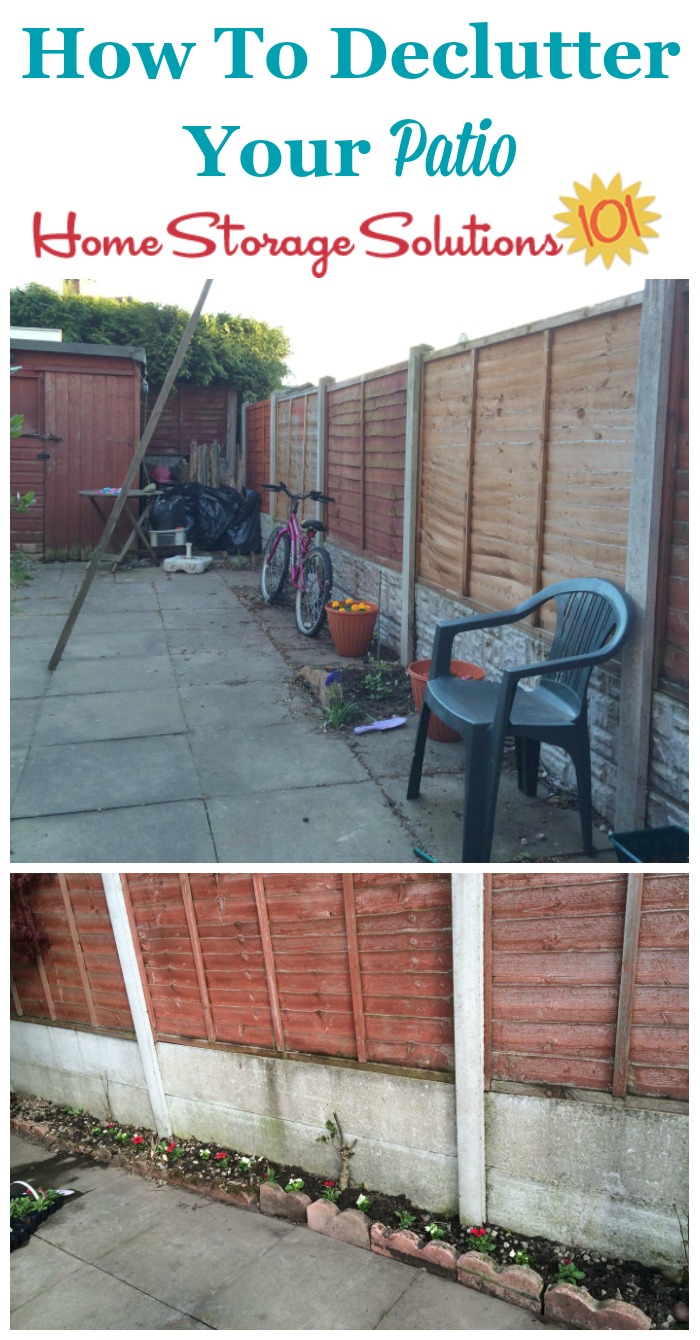 How to declutter your patio, with instructions and tips, plus photos from participants of the #Declutter365 missions who've already done the mission {on Home Storage Solutions 101} How to declutter your patio, with instructions and tips, plus photos from participants of the #Declutter365 missions who've already done the mission {on Home Storage Solutions 101}