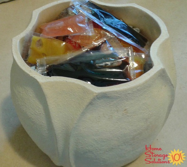 Decluttered condiment packets as part of the #Declutter365 missions on Home Storage Solutions 101