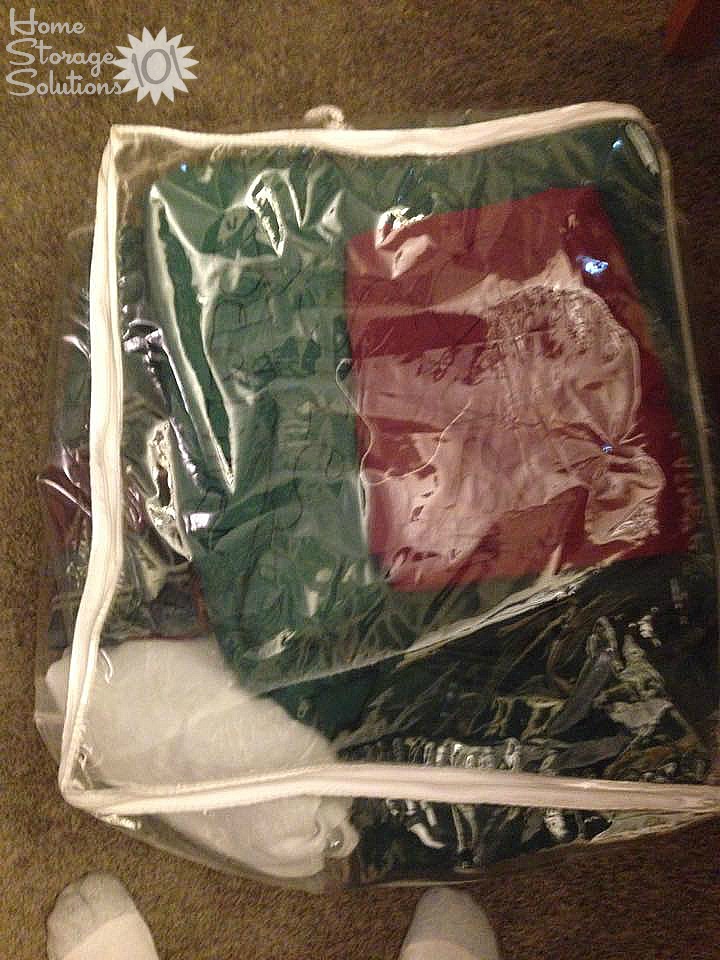 Sheets, pillowcases and other bedding that was decluttered and donated as part of the Declutter 365 missions on Home Storage Solutions 101