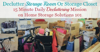How to declutter a storage room or storage closet