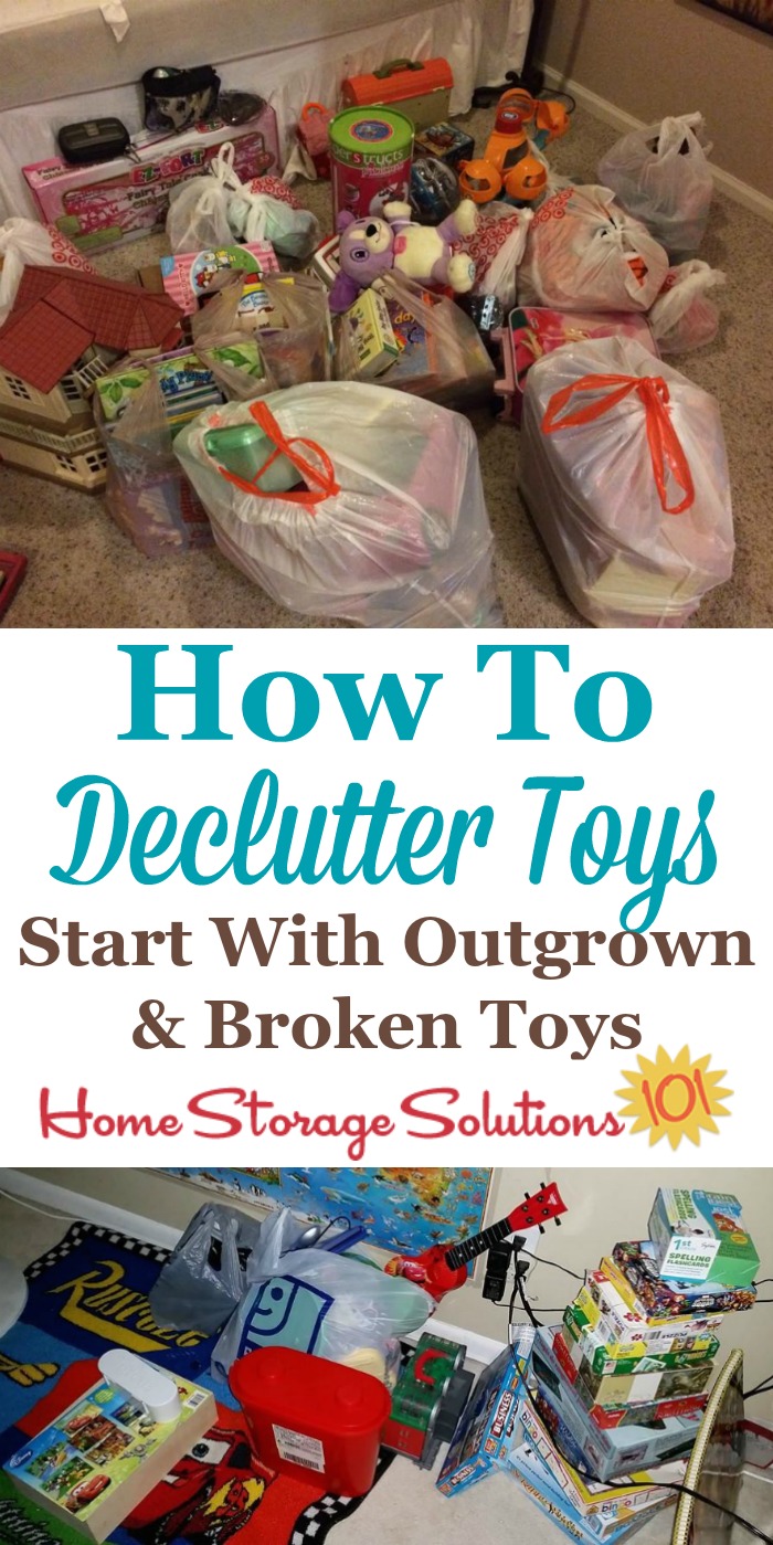 How to declutter toys, including which toys to start with first {on Home Storage Solutions 101}
