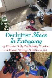Decluttering Shoes By The Entryway