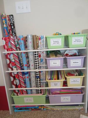 Organizing - 5 Gift Wrap Storage Solutions - Simplified