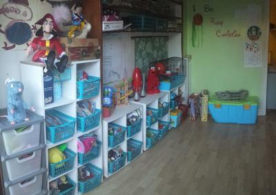 childrens playroom storage