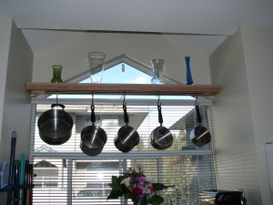 After - Hanging pot rack