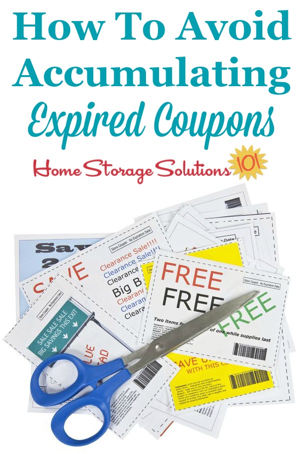 How to avoid accumulating expired coupons, with practical tips and habits to implement {on Home Storage Solutions 101}