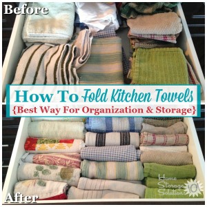 How to fold kitchen towels in the best way for organization and storage