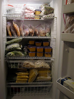 Organized upright freezer