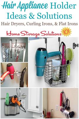 Hair Tool Organizer Wall Mount, Hair Dryer Holder, Blow Curling Iron Holder  , Hair Organizer Storage Hairdryer Holder for Bathroom, Vanity Hot Styling