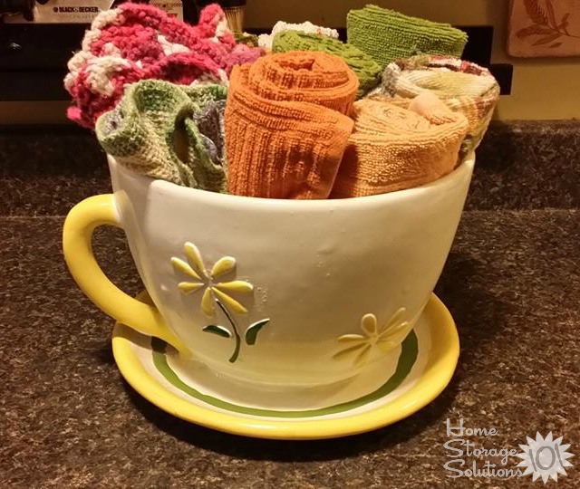 The Best and Cheapest Way to Store Dishcloths