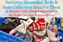 declutter lost socks and make a sock basket