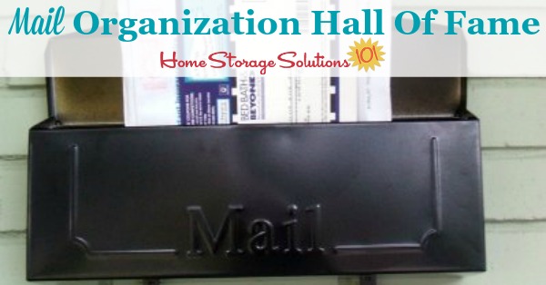 Real life examples of how people organize and keep track of their incoming and outgoing mail {part of the mail organization challenge on Home Storage Solutions 101}