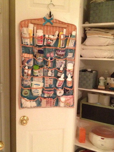 hanging jewelry organizer used for organizing medications