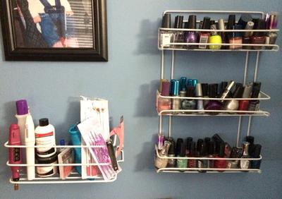 Nail Polish Storage Ideas Organization Solutions Nail Polish Display Wall Rack Using E Racks