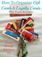 how to organize gift cards and loyalty cards