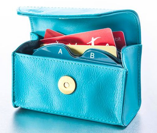 Card Cubby organizer, for holding gift cards and loyalty cards in your wallet in a mini-file {featured on Home Storage Solutions 101}