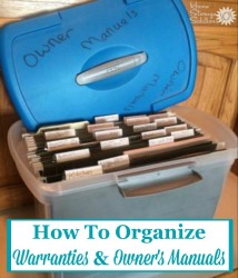 Organize Warranties