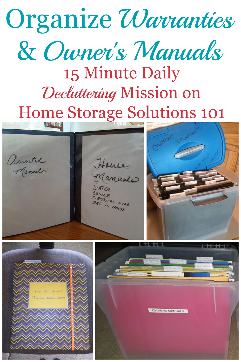 How To Organize Warranties And Manuals