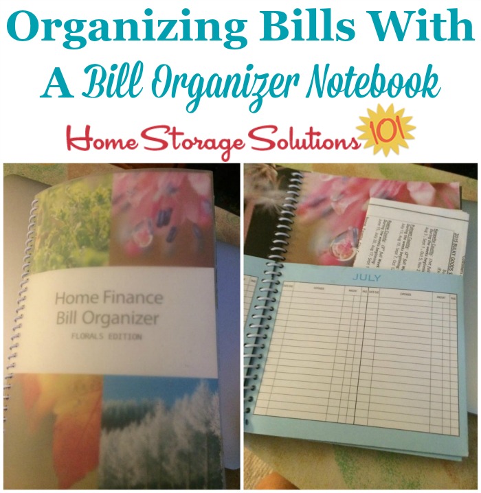 How to organize bills with a bill organizer notebook {on Home Storage Solutions 101} How to organize bills with a bill organizer notebook {on Home Storage Solutions 101}