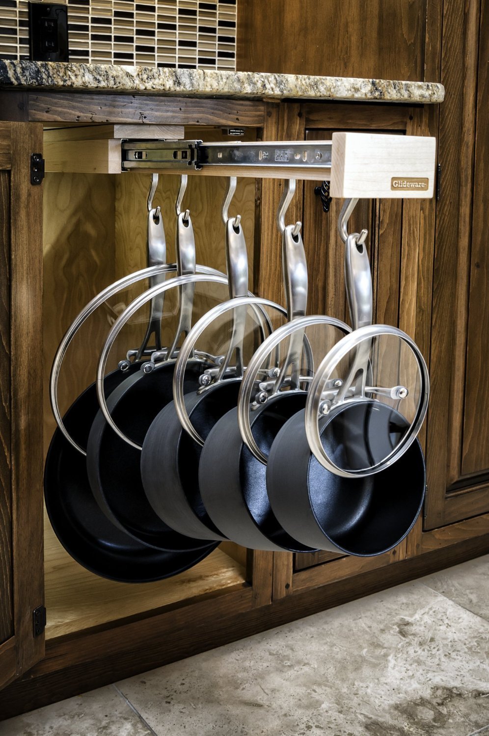 Organizing Pots And Pans Ideas Solutions, Hanging Pot Rack Cabinet