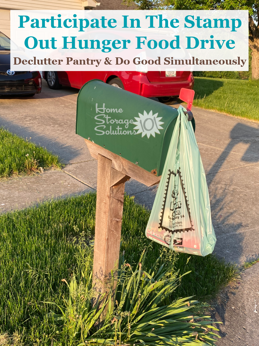 Participate in the Stamp Out Hunger Food Drive, to declutter your pantry and do good simultaneously {learn more on Home Storage Solutions 101}