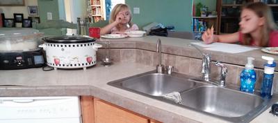 DDs' Using the Breakfast Bar, and sink.