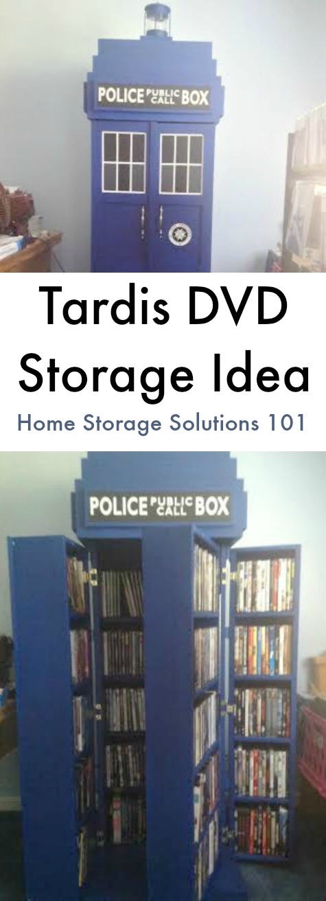 Tardis DVD storage idea Tardis DVD storage idea