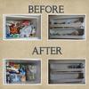 Before and After of Small Freezer Above Refrigerator