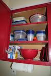 Organized plastic food storage containers