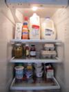 Organized refrigerator shelves
